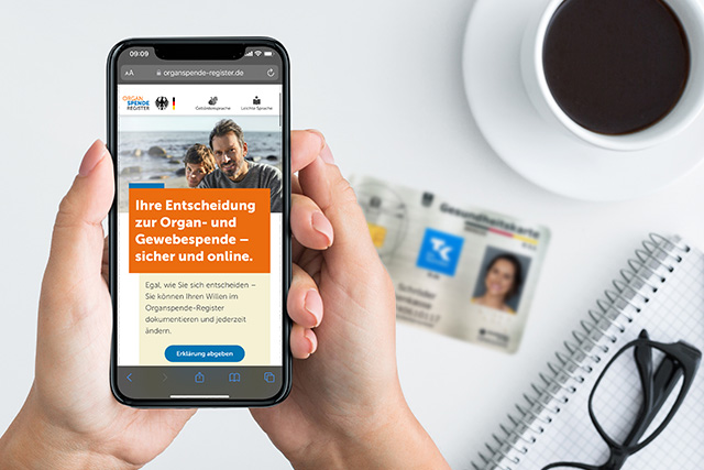 Eintrag ins Organspende-Register nun auch über Krankenkassen-Apps
